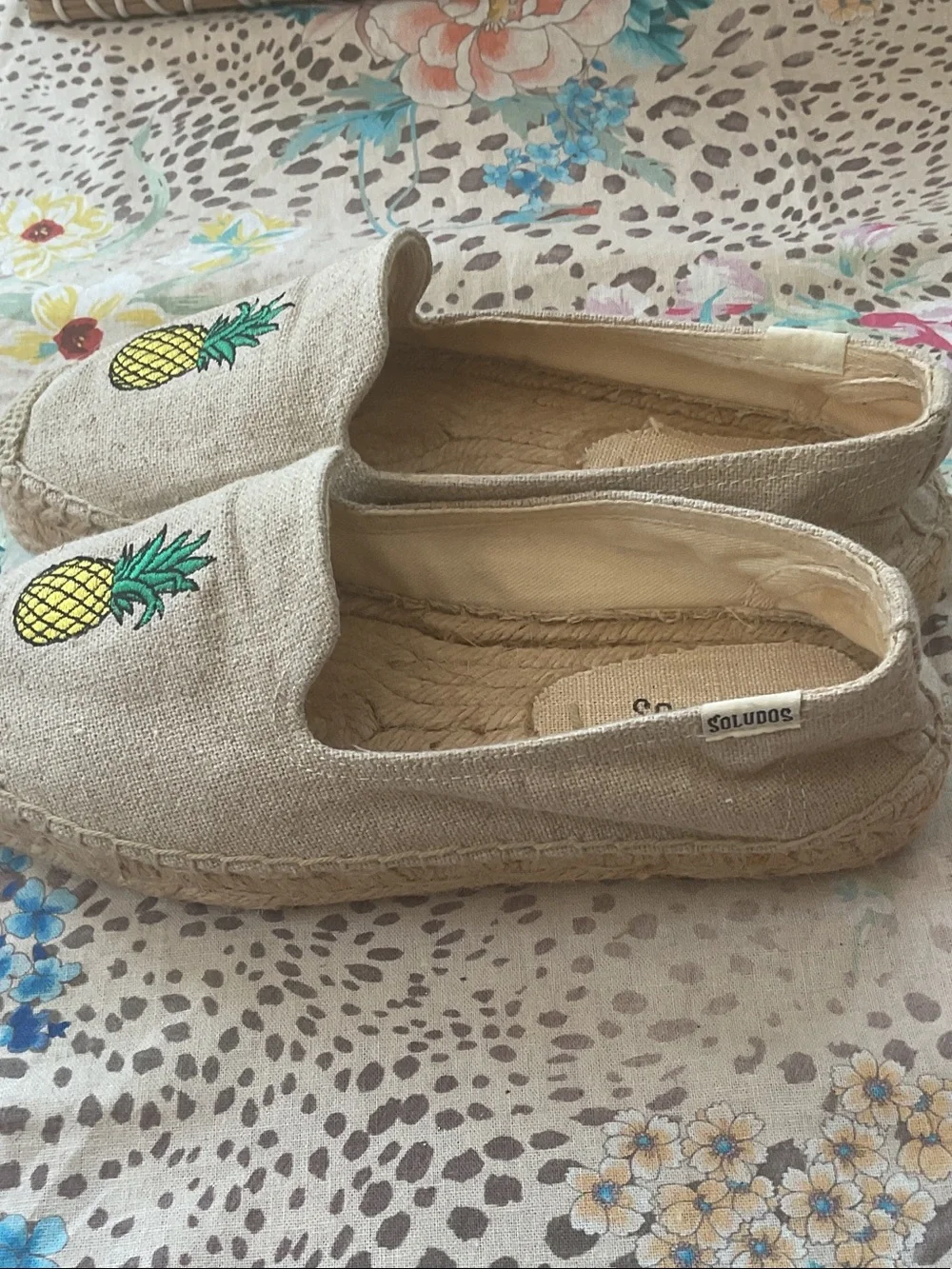 Soludos Pineapple Smoking Slipper Espadrilles